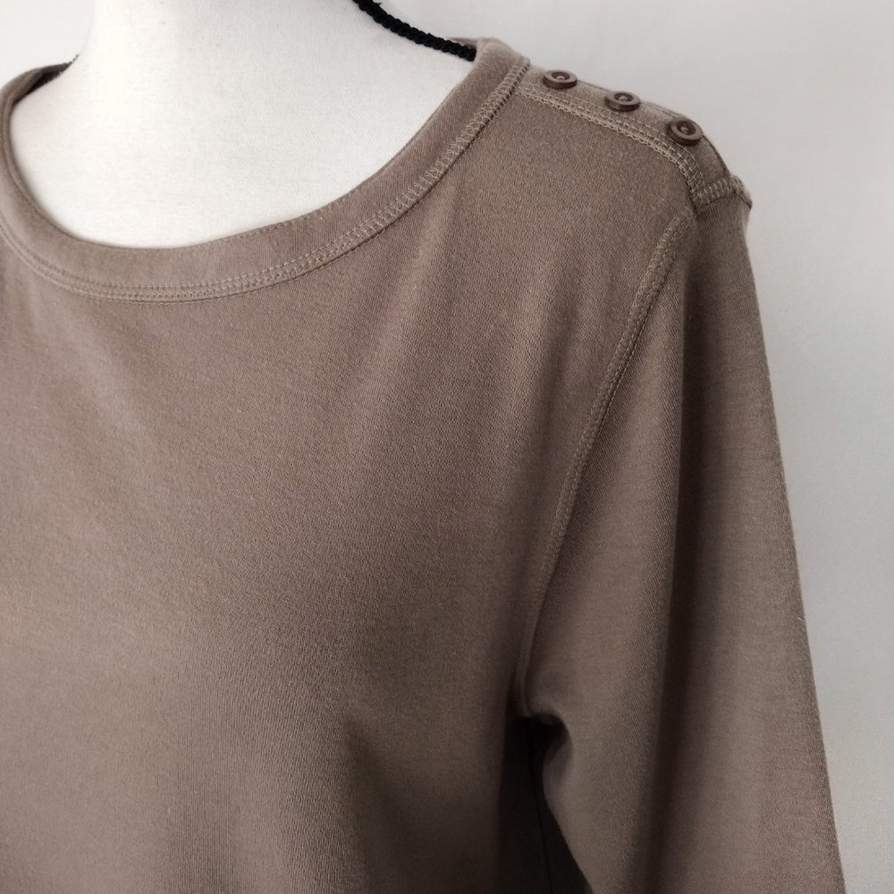 Blair Brown Knit 3/4 Sleeve Casual Tunic Top - Picture 10 of 10